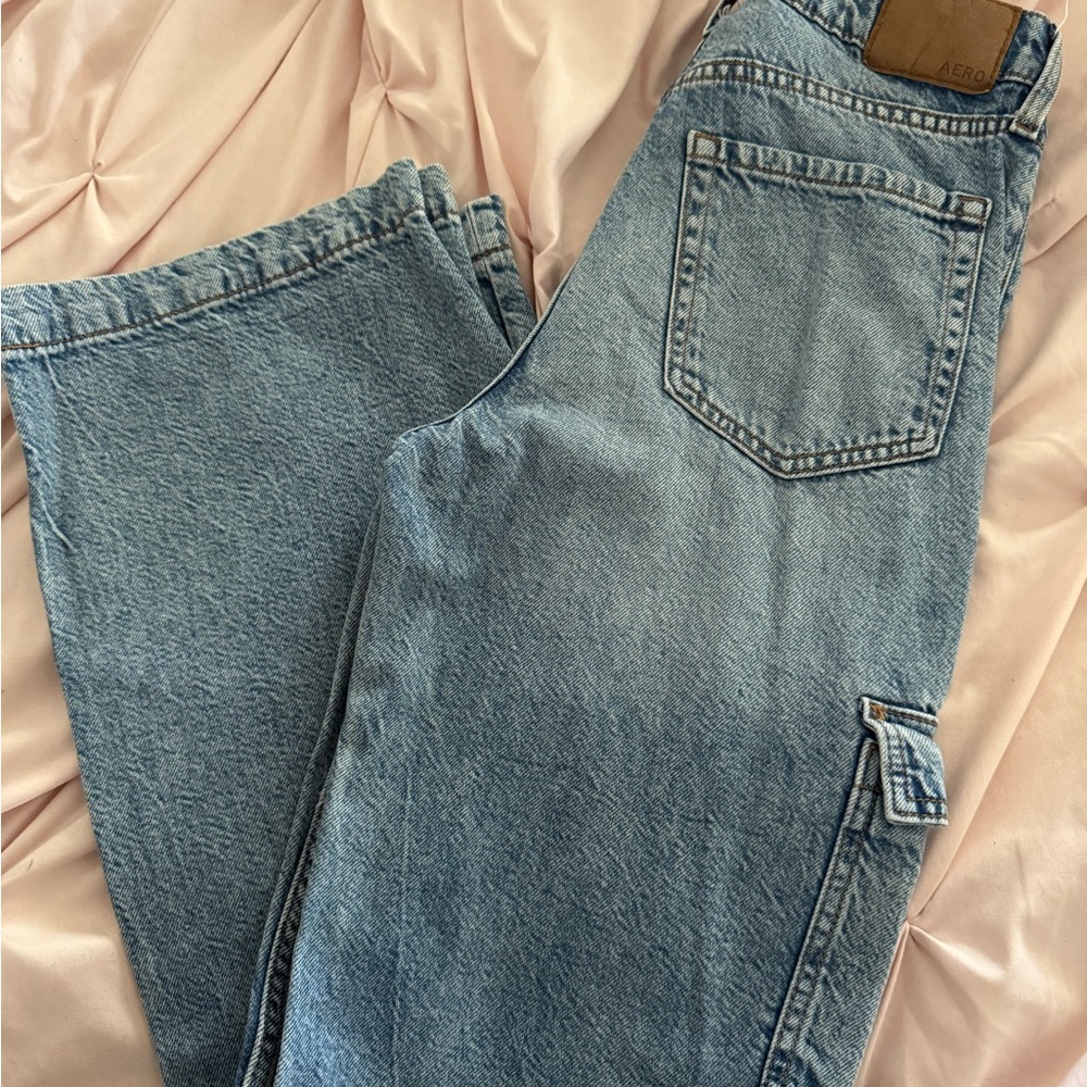 Aeropostale High Rise Wide Leg Denim